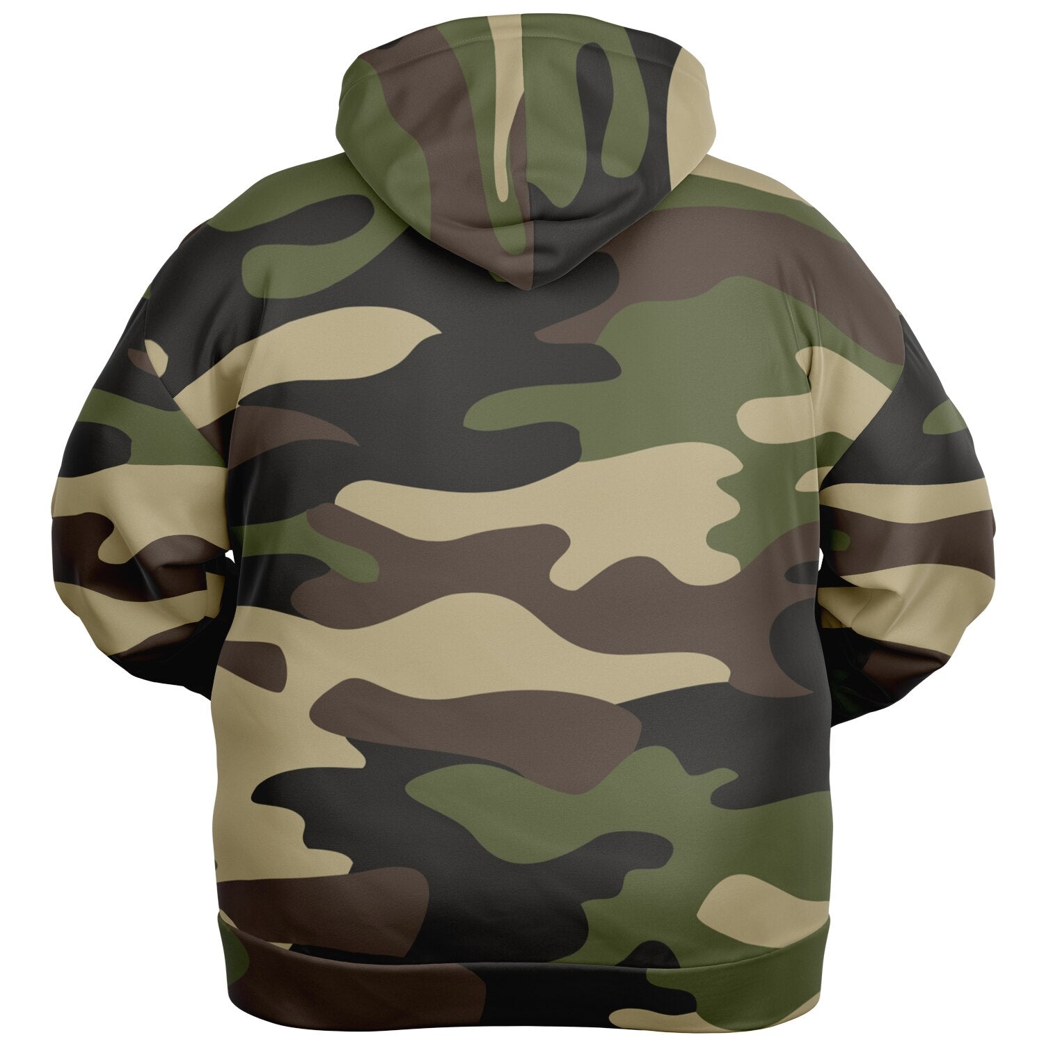 Plus-size Camo Hoodie in Classic Green Camouflage Print | Camo Colors