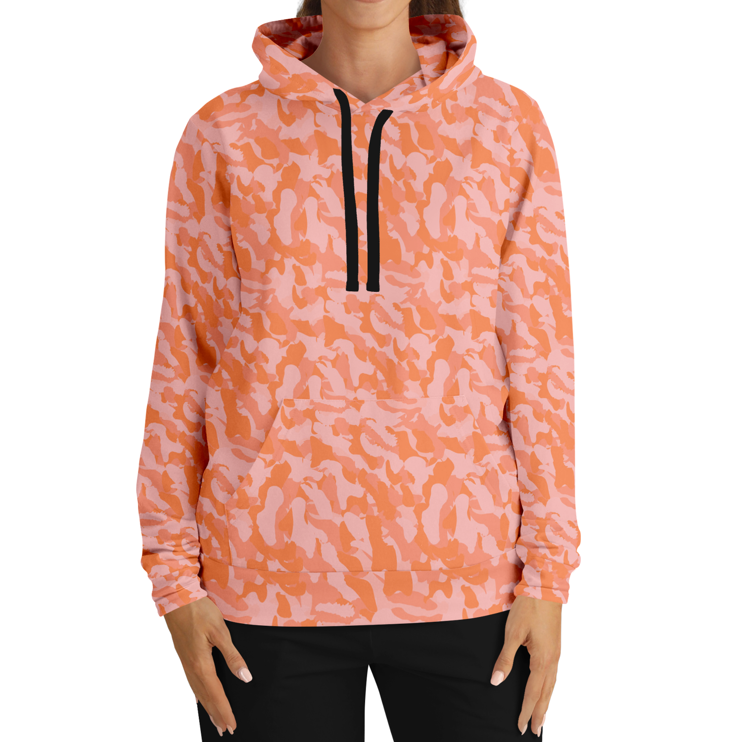 Camo Hoodie | Mango, Melon and Dark Salmon Camo Colors