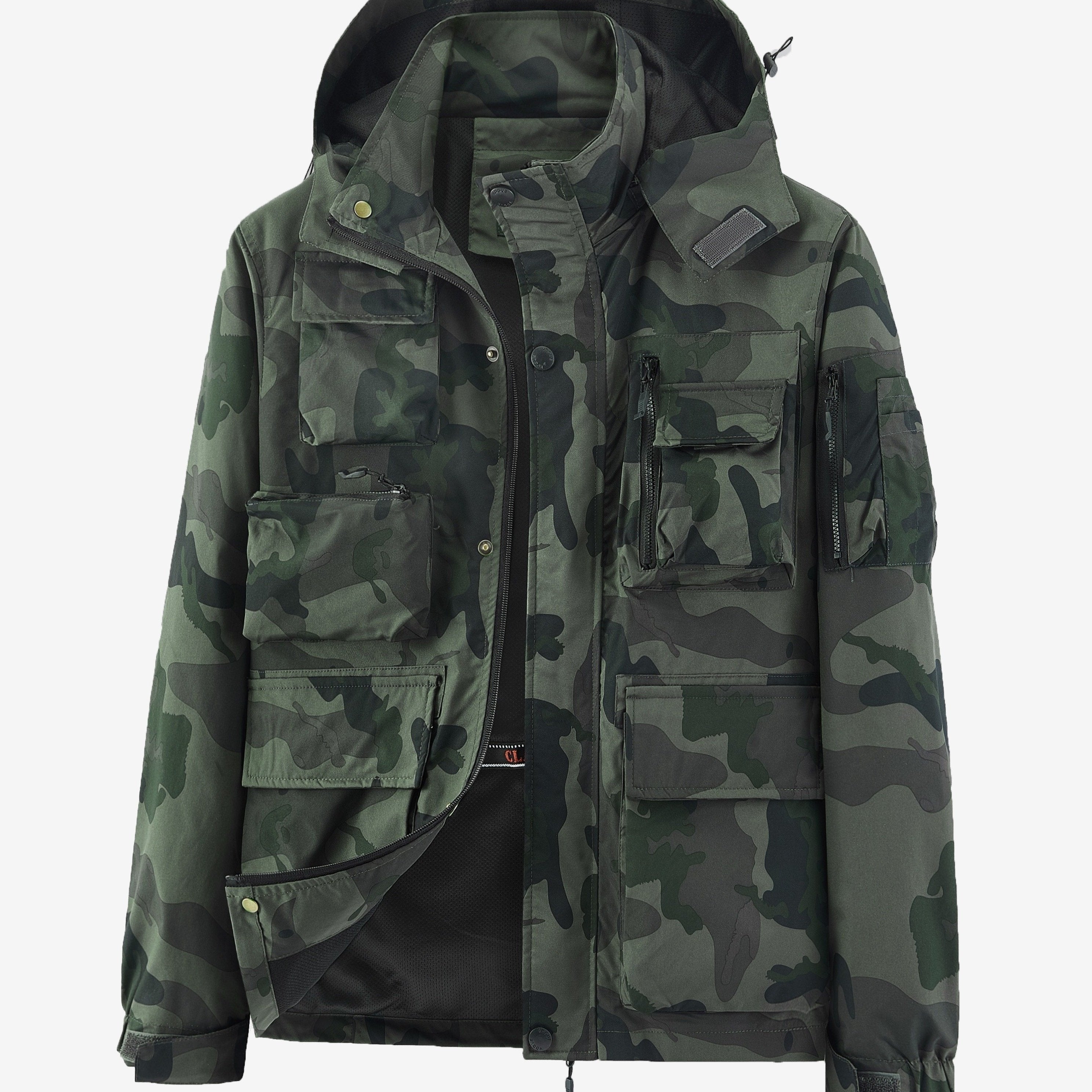 Men's Camo Jacket | Outdoor Stylish with Removable Hood Camo Colors