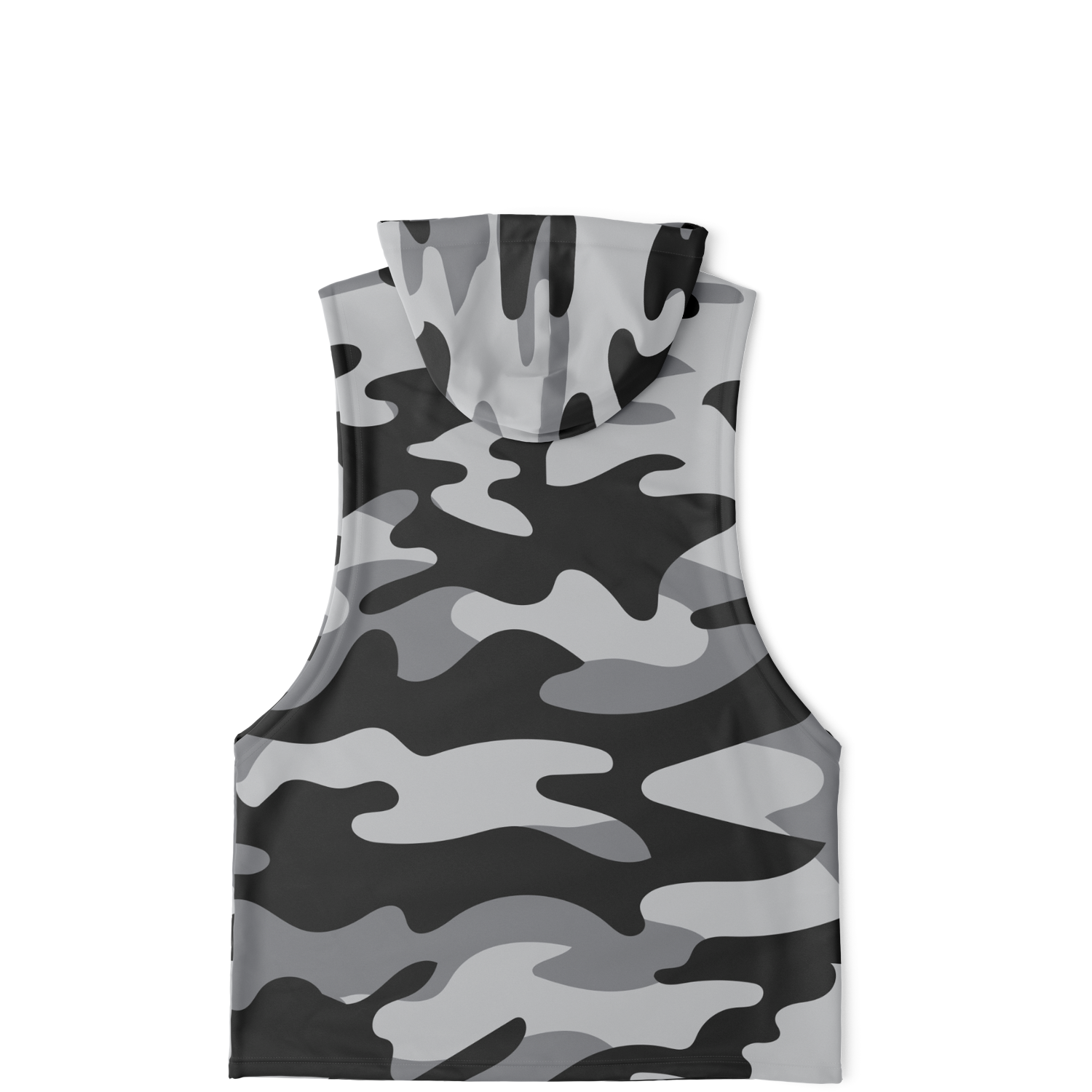 Sleeveless Camo Hoodie | Shades of Grey Camouflage | Camo Colors