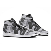 Camo Sneakers in Shades of Grey | High-Top AJ1 Style | Camo Colors