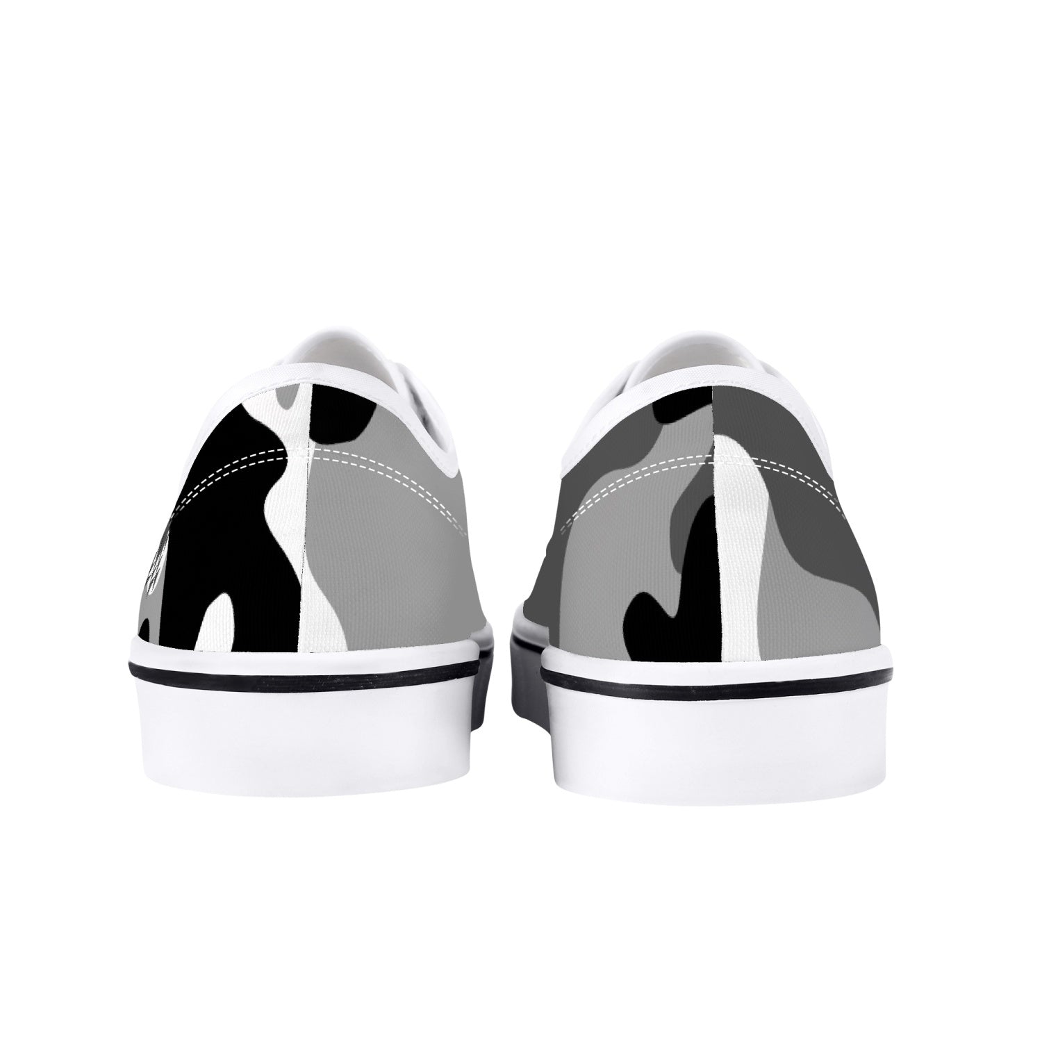 Camo Skate Shoes | Gray, Black, and White Camouflage Camo Colors