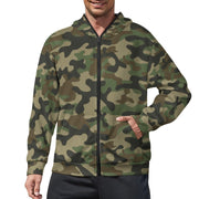 Zip Camo Hoodie | Military Brown Camouflage style Camo Colors