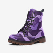 Camo Boots | Leather Camouflage in Purple, Blue, and Mauve Camo Colors