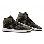 Military Green Camo Sneakers AJ 1 | High Top Leather Camo Colors