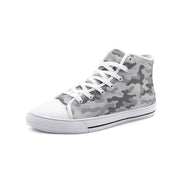 Camo Shoes | High Top Canvas | Gray Digital Camouflage Camo Colors