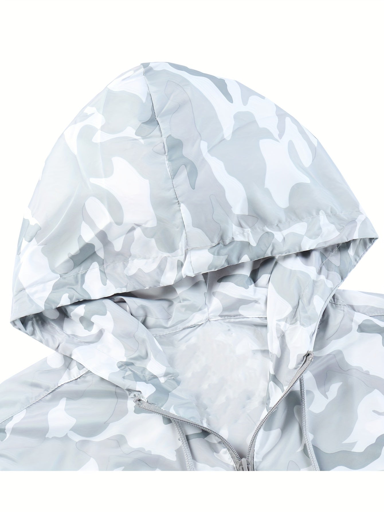 Camo Windbreaker Jacket | Men's Casual Coat with Hood Camo Colors