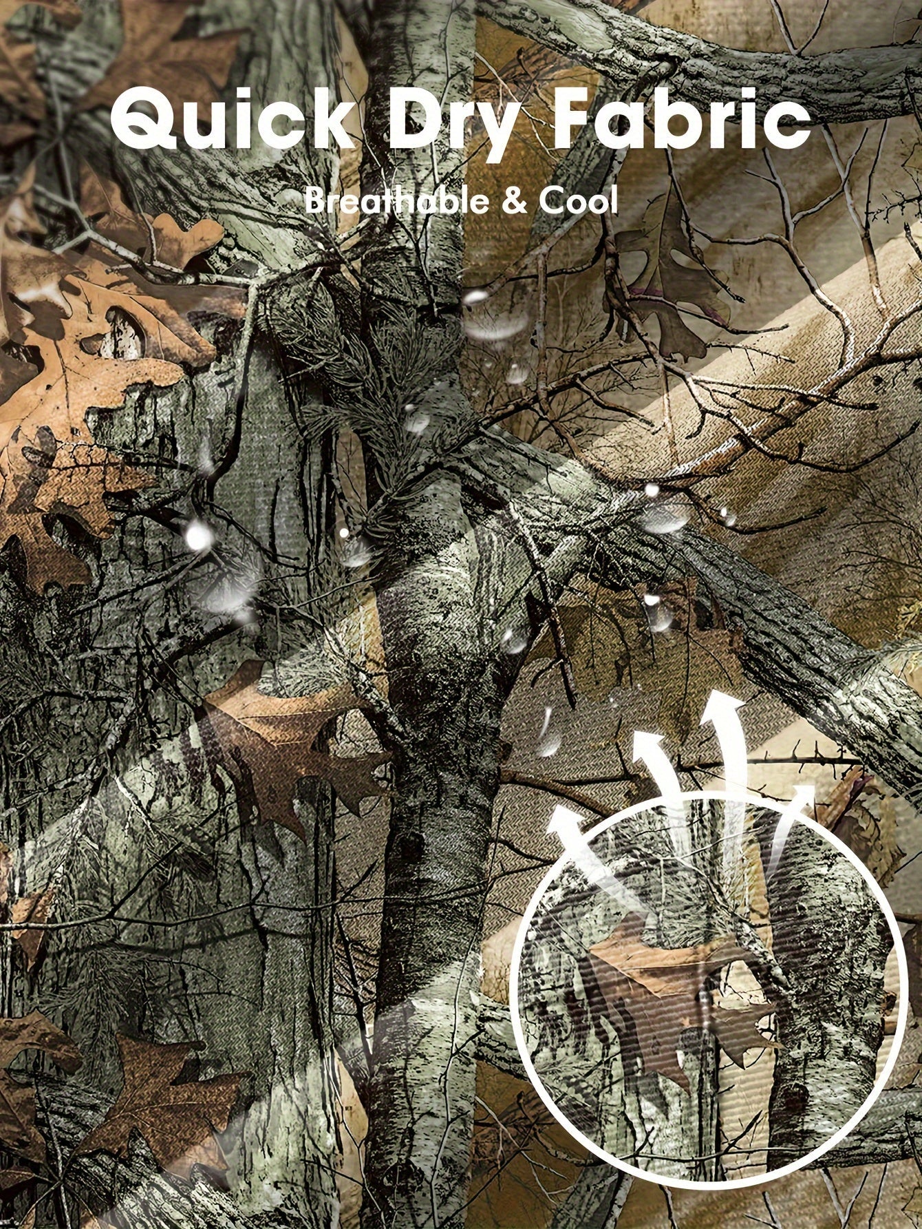 Men’s Plus-Size 3D Trunks Graphic Hooded Sweatshirt & Sweatpants | Camo Colors