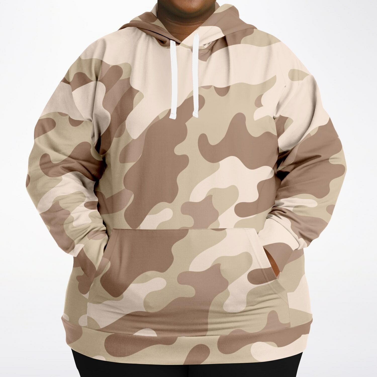 Plus-size Camo Hoodie in Desert Brown Print | Camo Colors