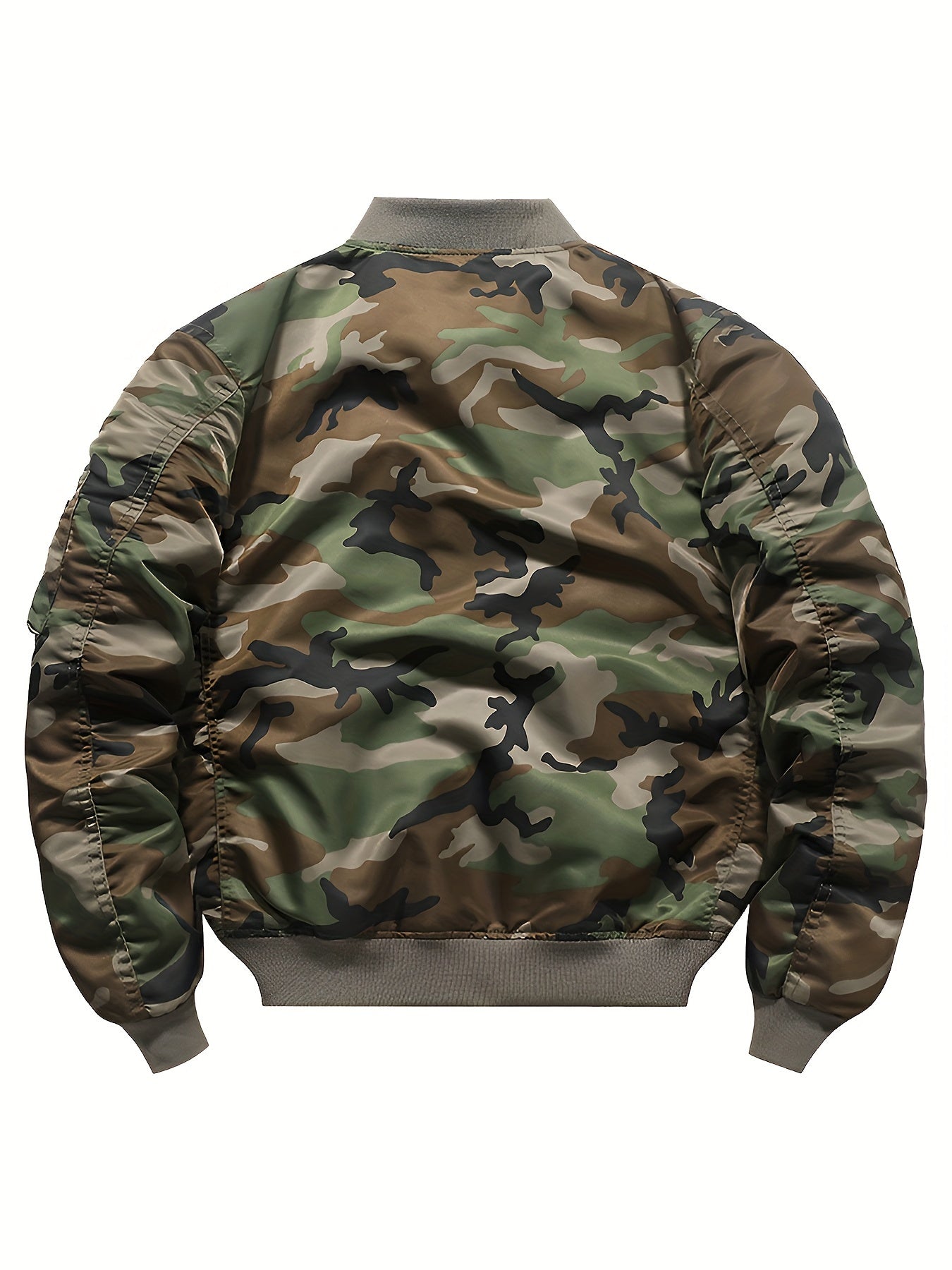 Men's Zippered Jacket | Windproof Warm Baseball Streetwear Camo Colors