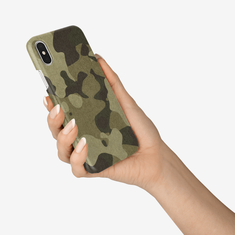 Camo Phone Case | iPhone | Green Fabric Camo Colors