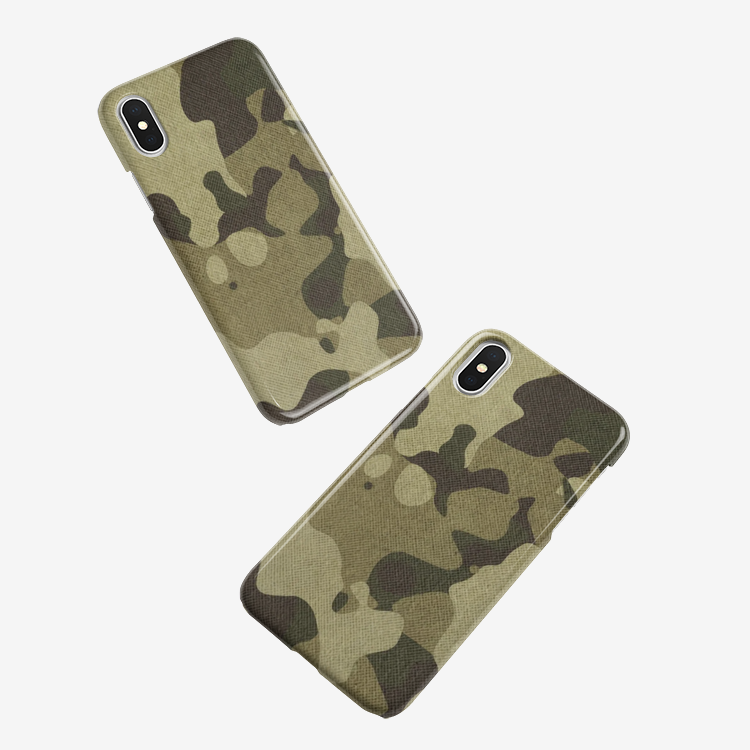 Camo Phone Case | iPhone | Green Fabric Camo Colors