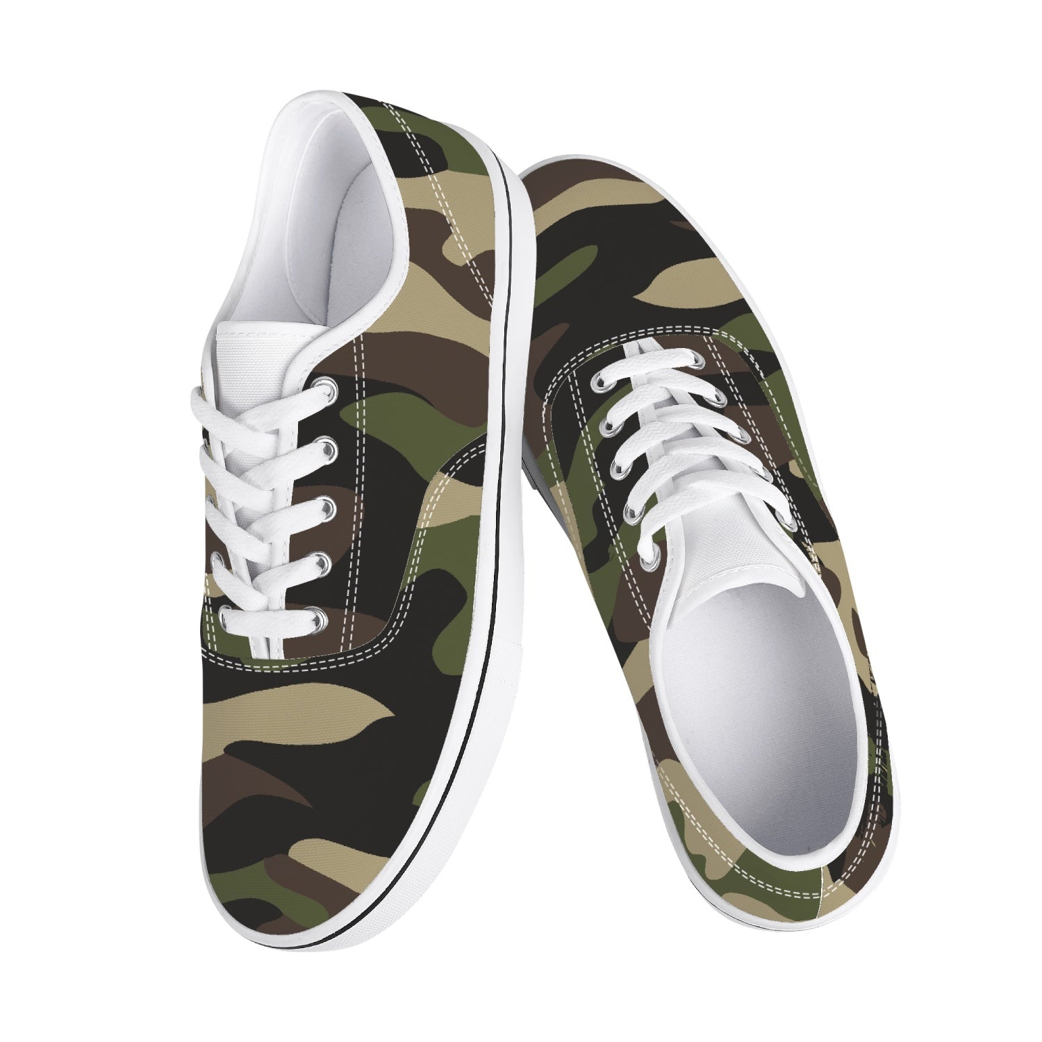 Camo Skate Shoes | Classic Green Camouflage Camo Colors