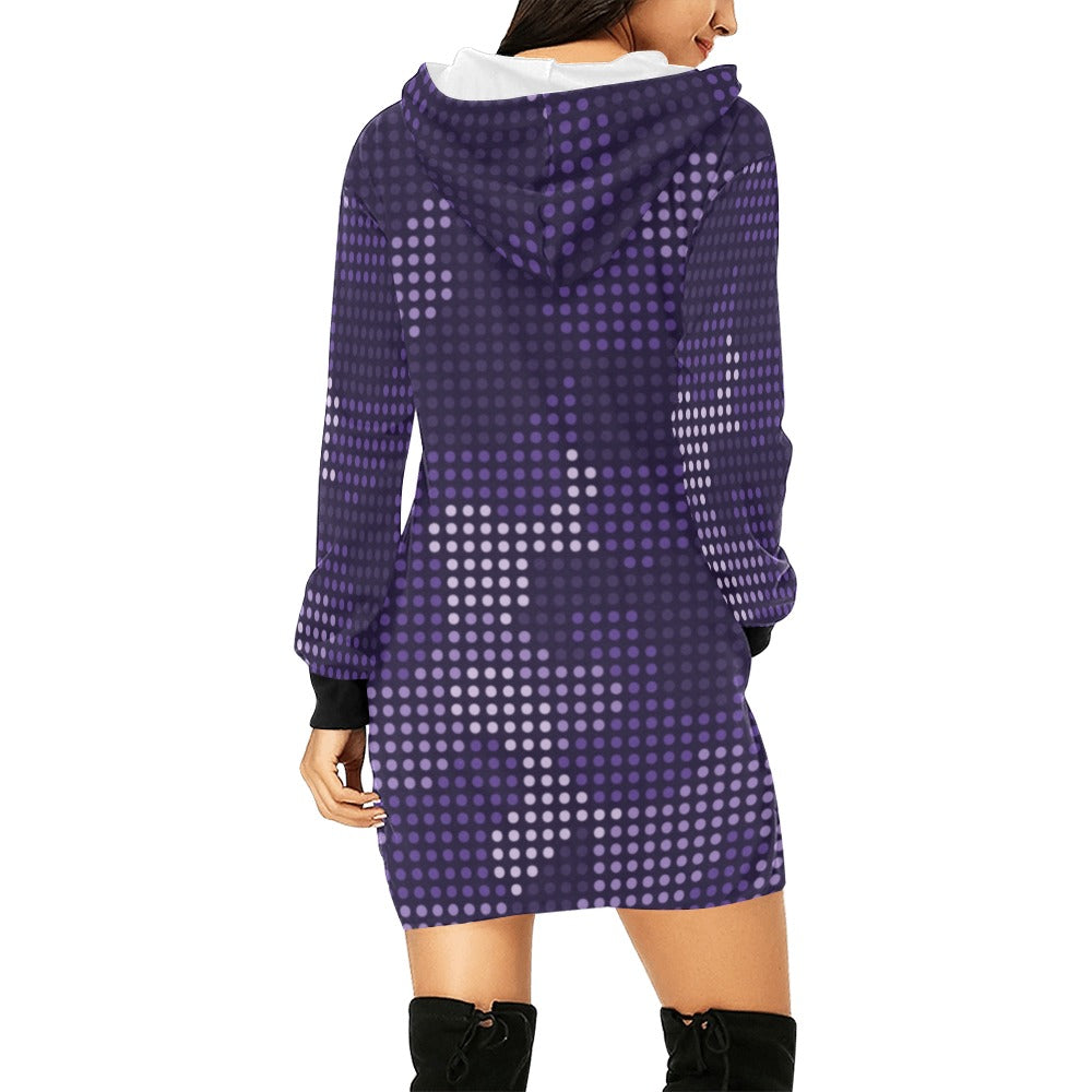 Camo Hoodie Dress | Blue LED Camo Colors