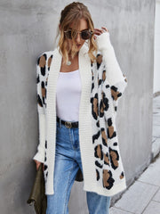 Angel Wings Leopard Pattern Fuzzy Cardigan Camo Colors