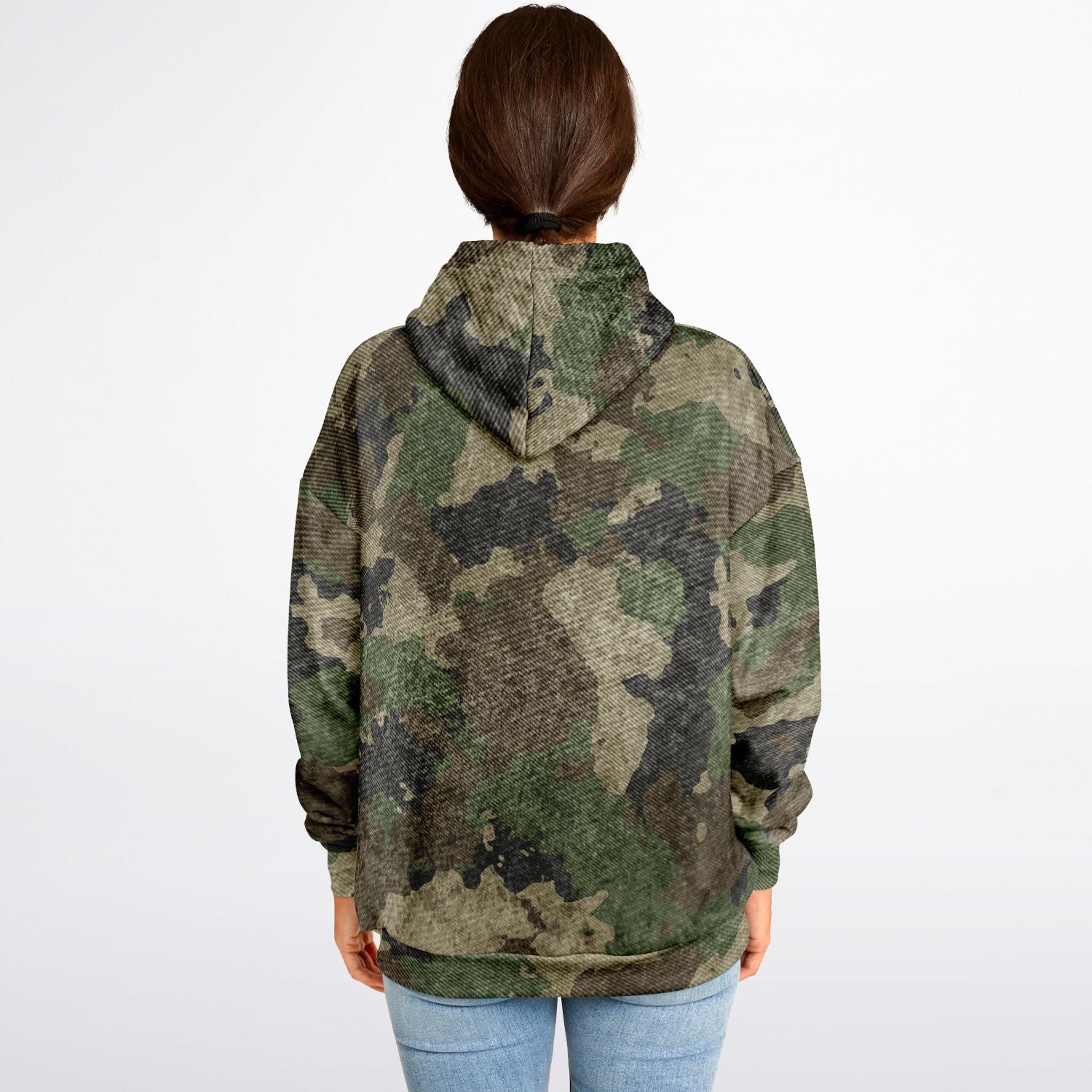 Oversized Hoodie | Brown Camouflage Uniform Cloth Pattern | Camo Colors