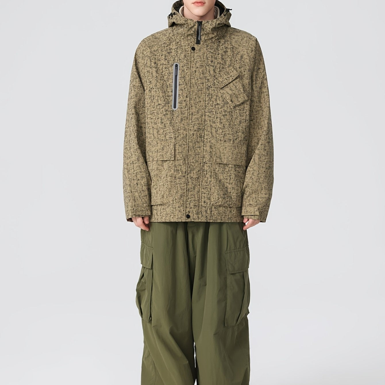 Men's Windproof Hooded Jacket | Casual Camo Outdoor Coat Camo Colors