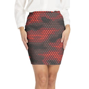Red Camo Skirt | Elastic Waist Bodycon | Hive Camouflage Camo Colors