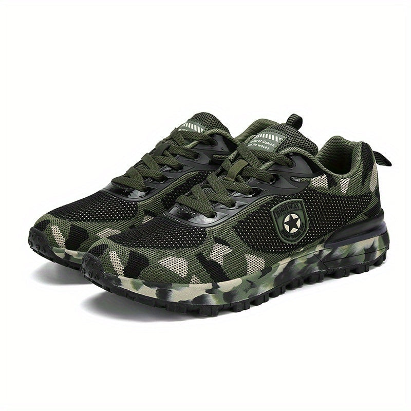 Men's Lace-up Camouflage Sneakers – Lightweight & Breathable Camo Colors
