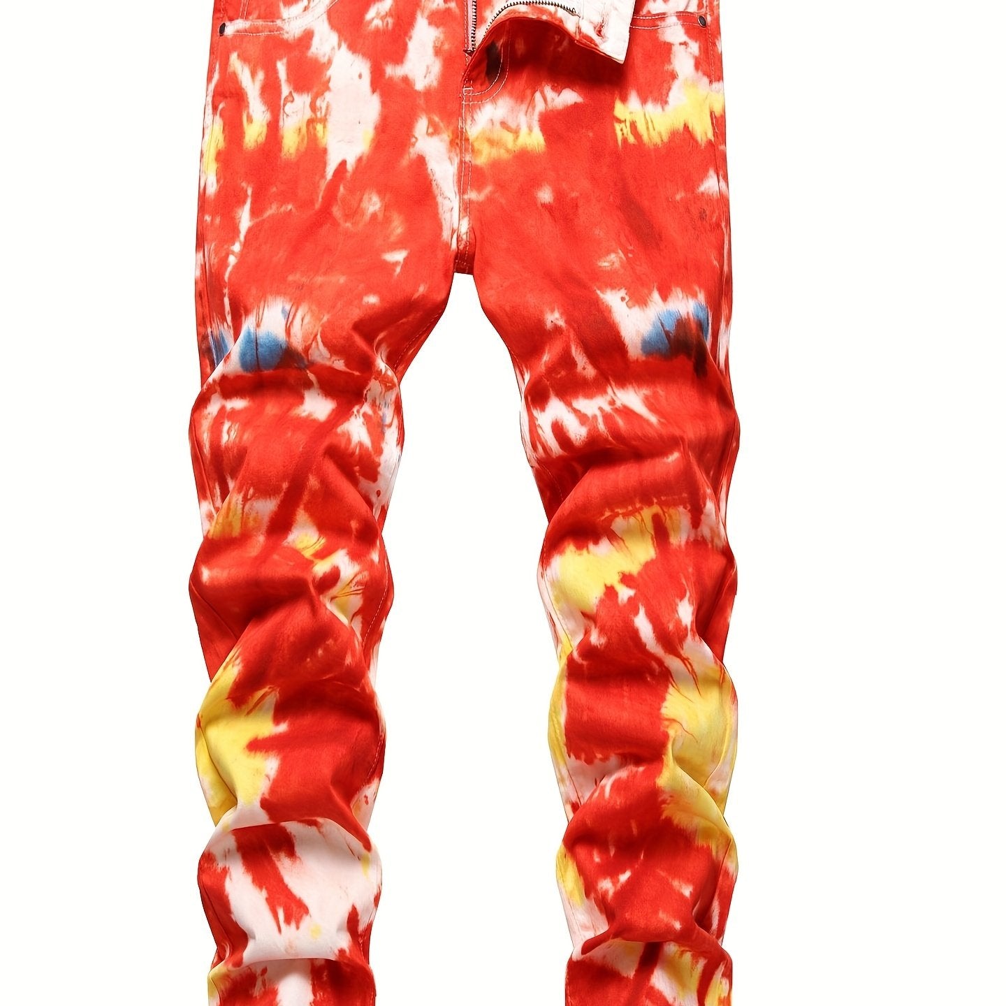 Men'S Regular Fit Casual Denim Jeans - Mid Waist Camo Colors