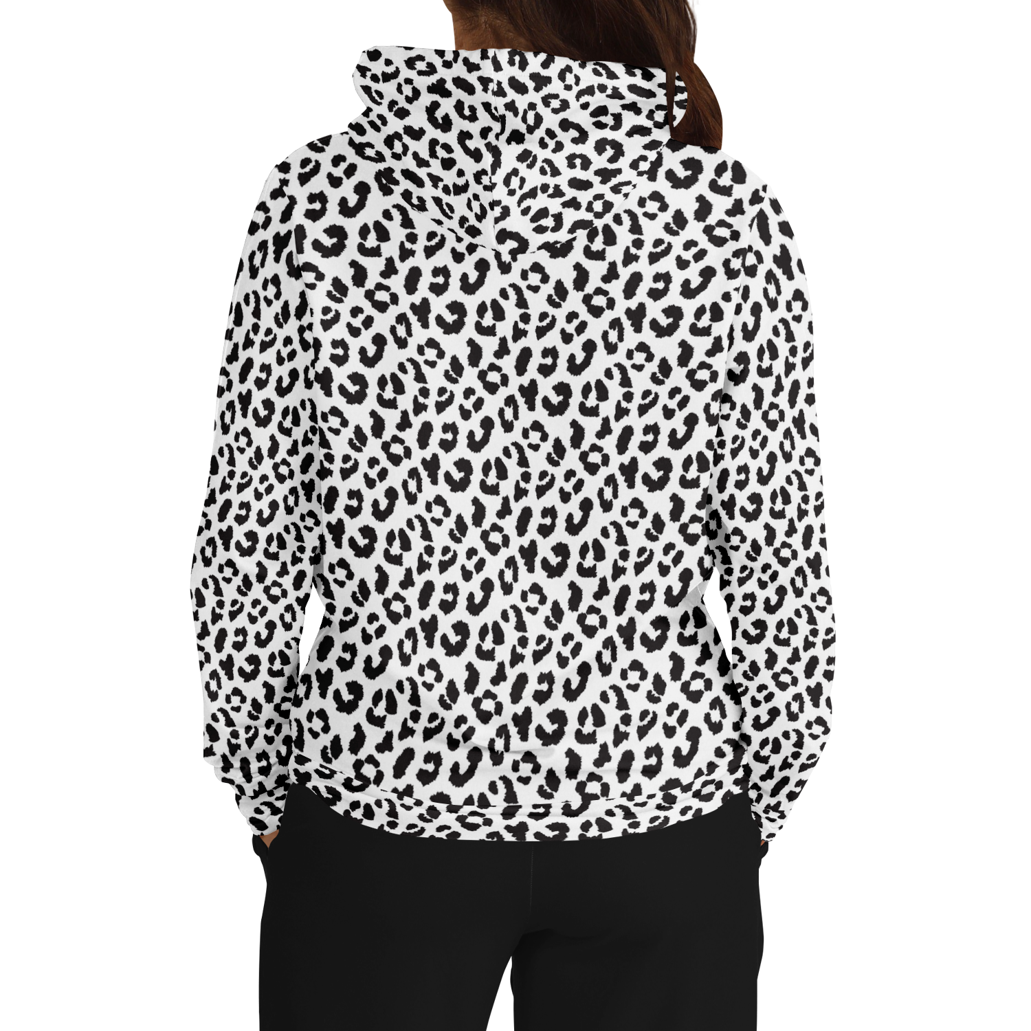 Leopard Hoodie | Black and White Pattern | Unisex Camo Colors