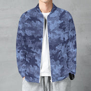 Camo Shirt | Raglan Zip-up | Denim Blue Camo Colors