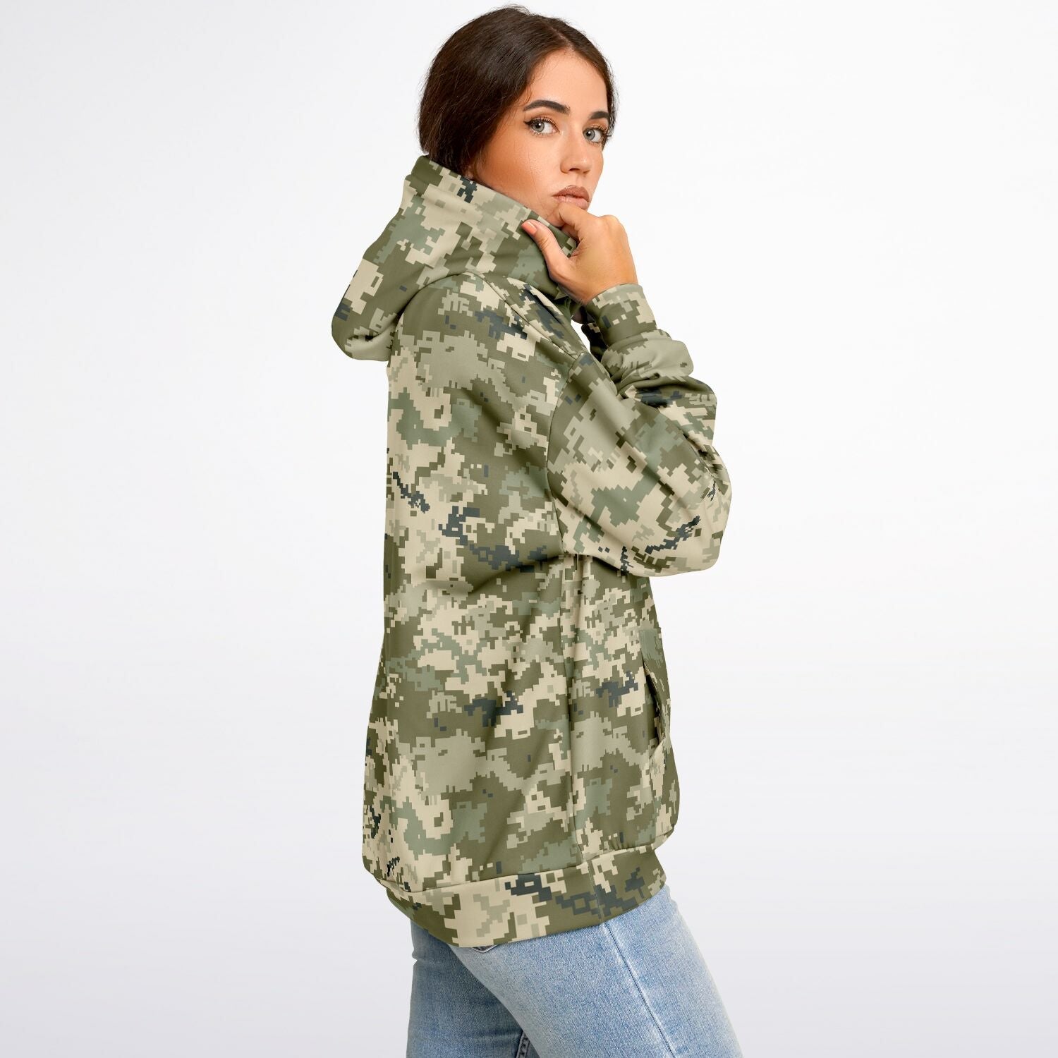 Oversized Camo Hoodie | Ukraine Green Military Camouflage | Camo Colors