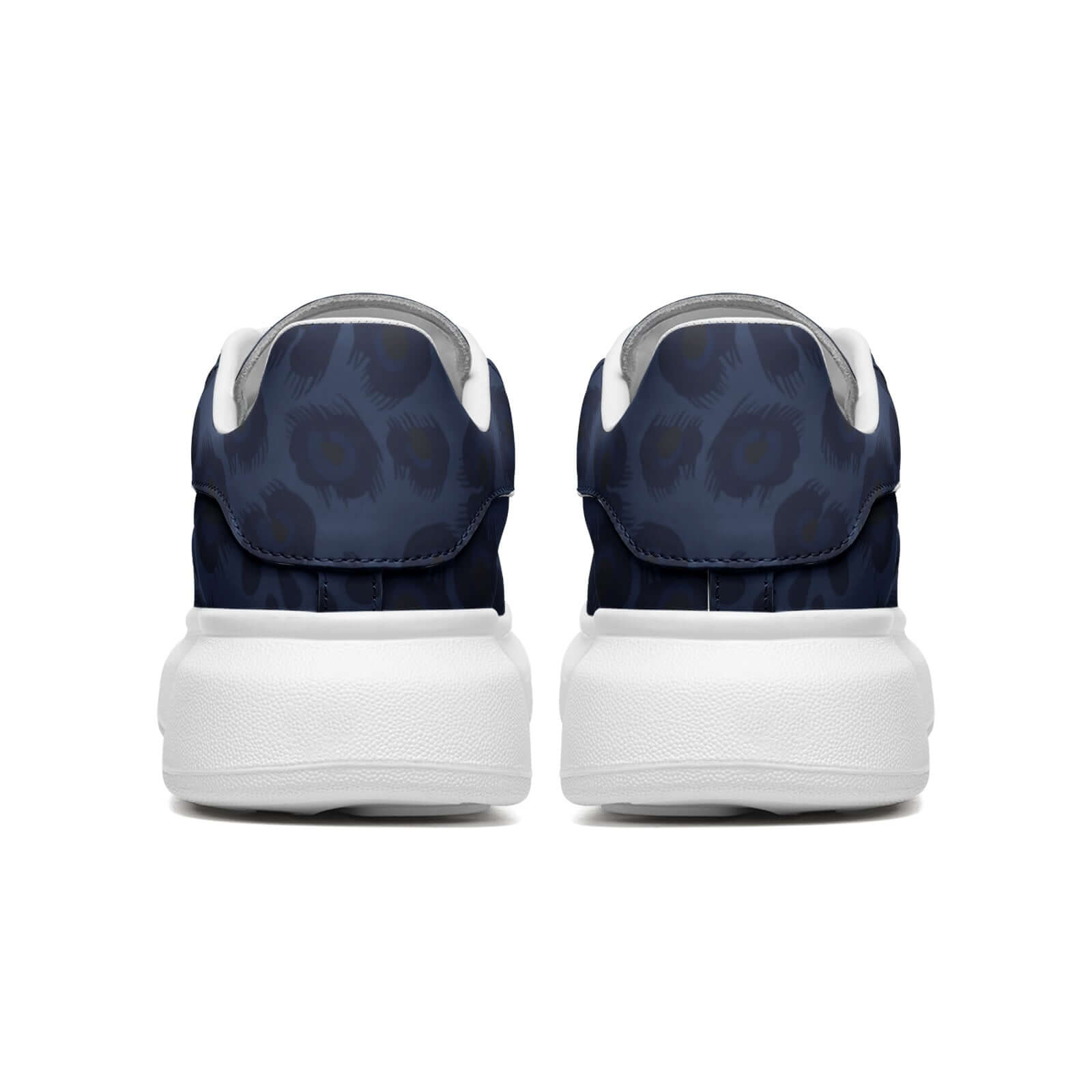 Deep Blue Leopard Print Sneakers | Oversized McQueens Style | Camo Colors