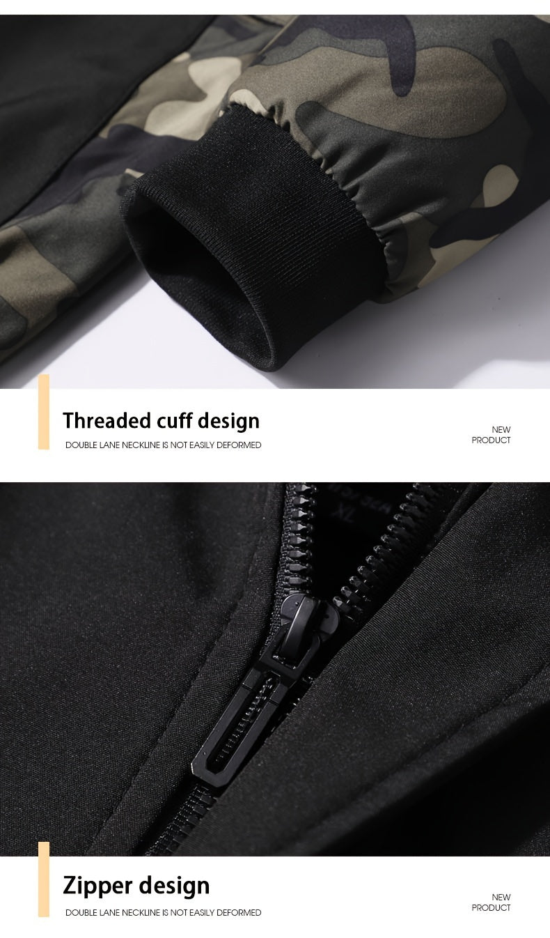 Camo Graphic Fleece Jacket | Men's Casual Hooded Winter Coat Camo Colors