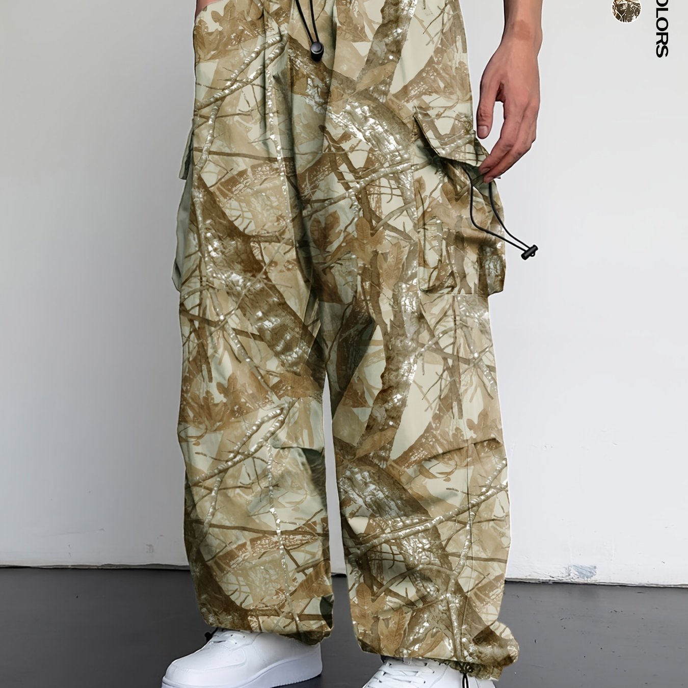 Men's Camo Cargo Pants with Multi-Pocket | Loose Fit Camo Colors