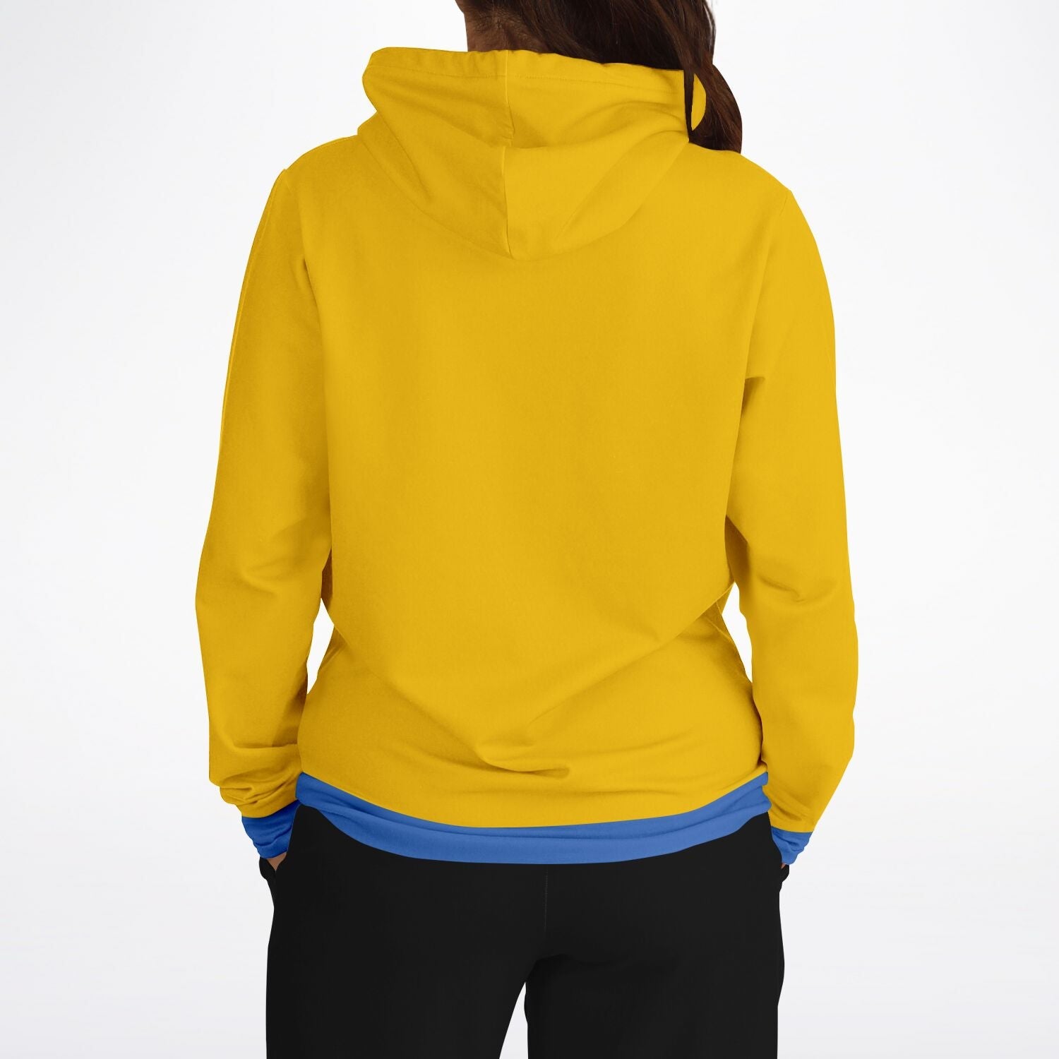Digital Painting Hoodie in Blue and Yellow Camo Colors