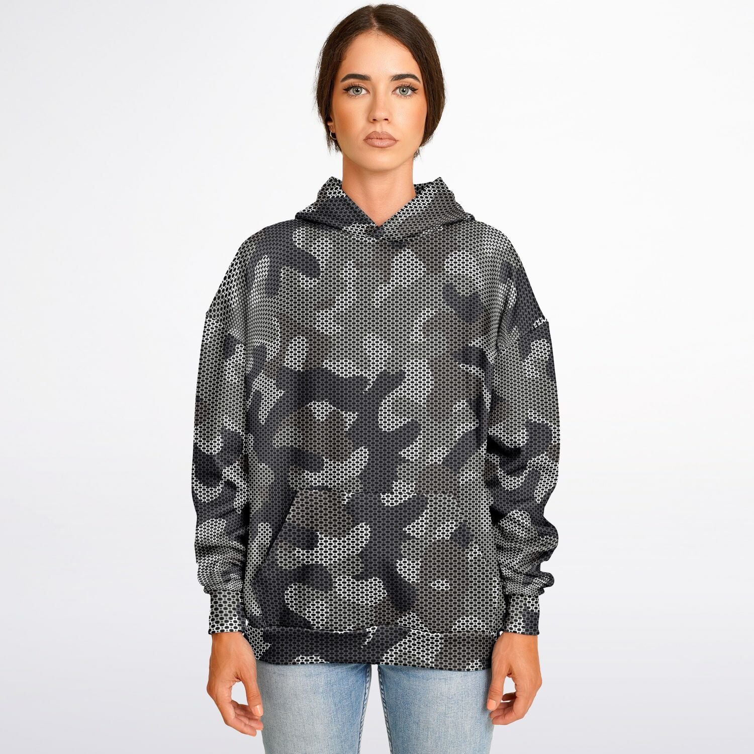Oversized Hoodie | Masking Mesh Urban Camouflage | Camo Colors