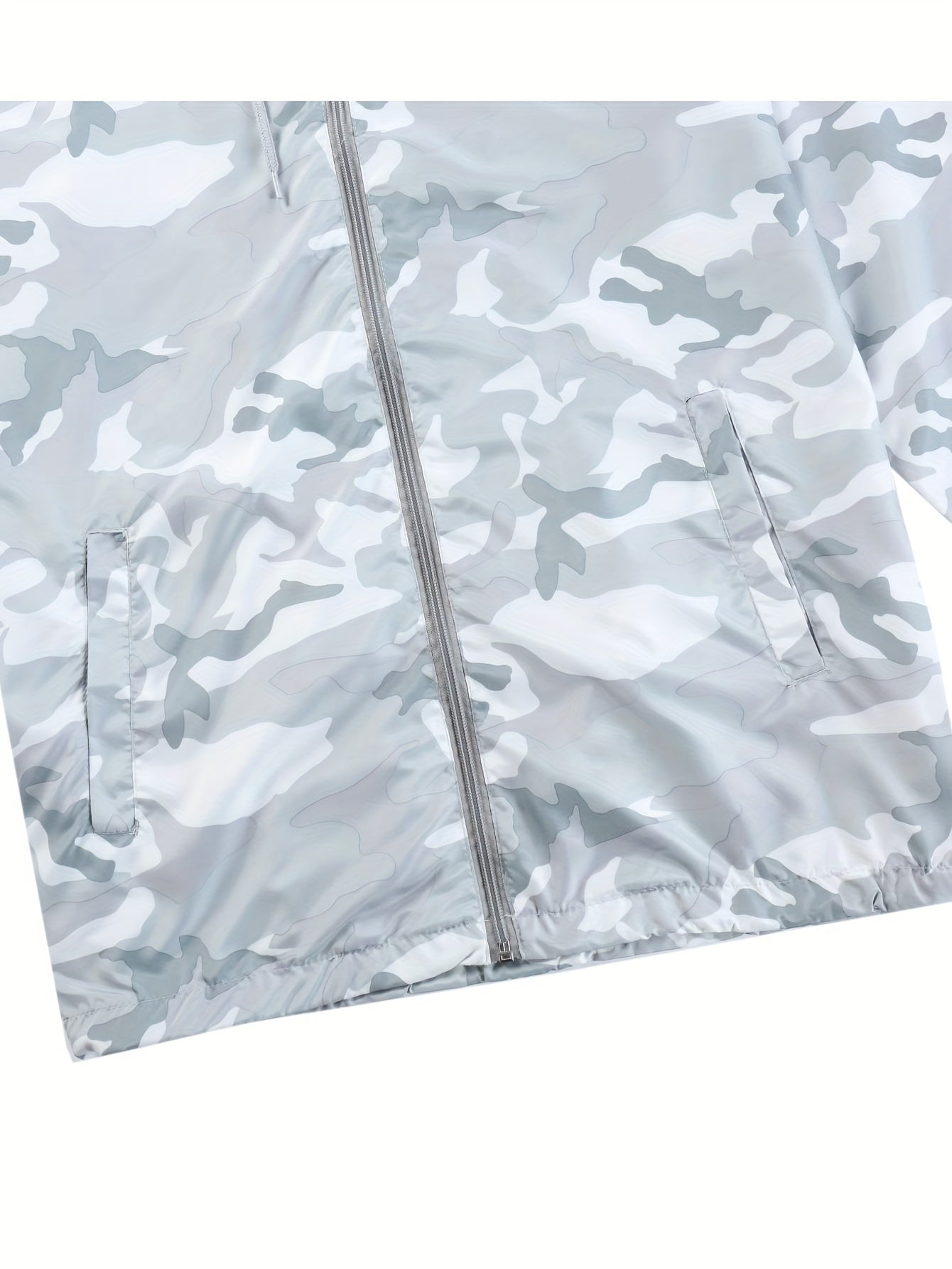 Camo Windbreaker Jacket | Men's Casual Coat with Hood Camo Colors