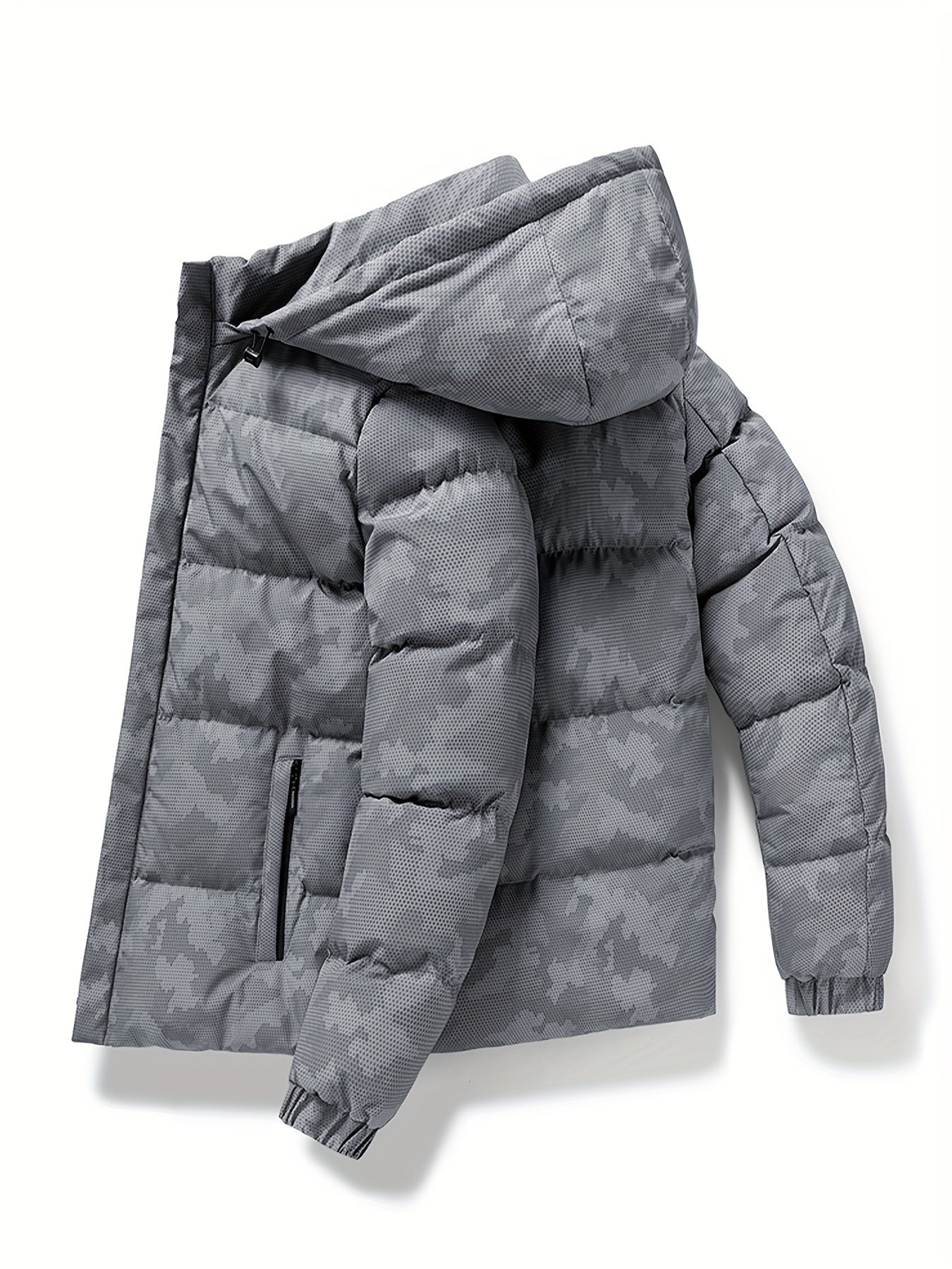 Men's Trendy Autumn/Winter Jacket: Short, Thickened Design Camo Colors