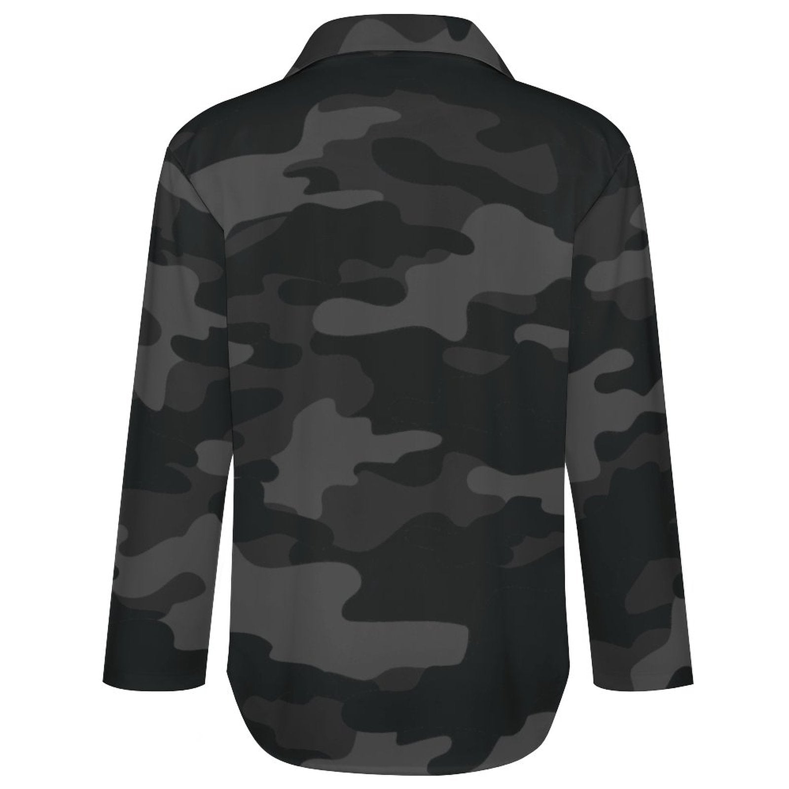 Women's Button-Up Camo Shirt | Black Camouflage Camo Colors