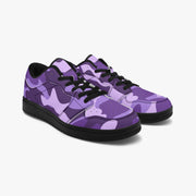 Camo Sneakers | Purple Blue Low-Top Leather Camouflage Shoes Camo Colors