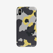 Camo Phone Case | iPhone | Yellow, Black & Silver Camo Colors