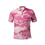 Camo Golf Shirt | Lavender Pink Camo Colors