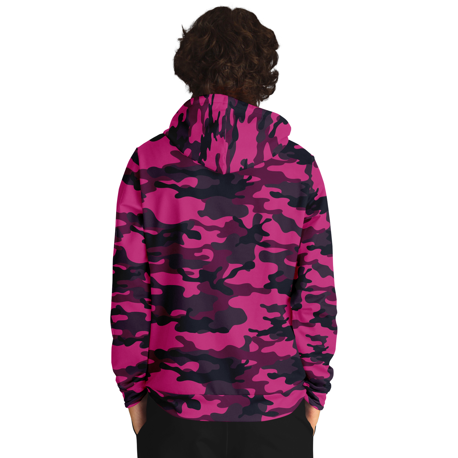 Pink Camo Hoodie | Onyx & Deep Blue Mixed Camouflage Camo Colors