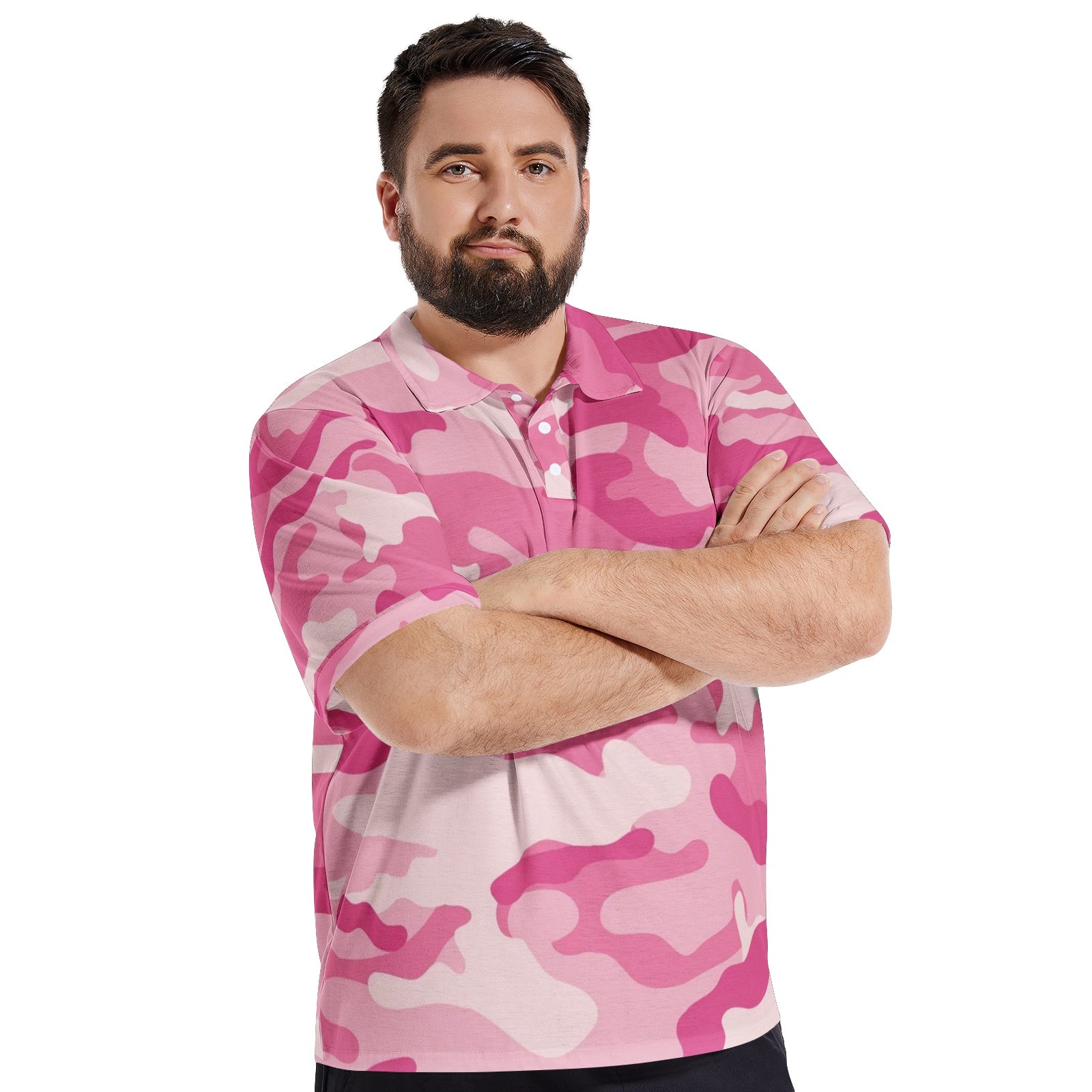 Camo Golf Shirt | Lavender Pink Camo Colors