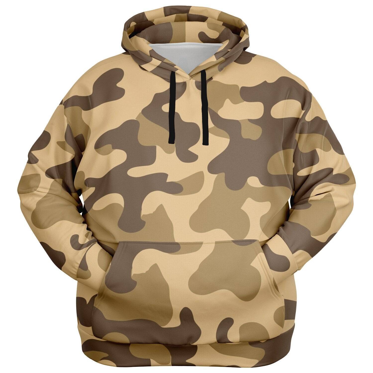 Plus-size Camo Hoodie in Khaki Camouflage Print | Camo Colors