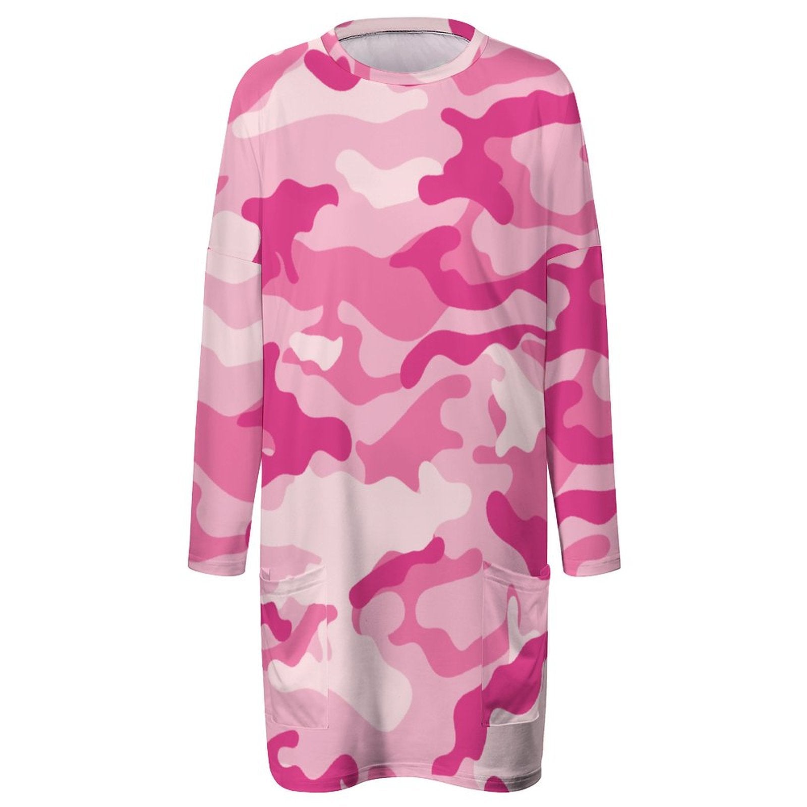 Camo Shirt | Loose Fit Long Sleeves | Lavender Pink Camo Colors