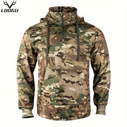 Men's Camo Hoodie - Wool-Lined, Thermal Pullover for Hunting & Fishing Camo Colors