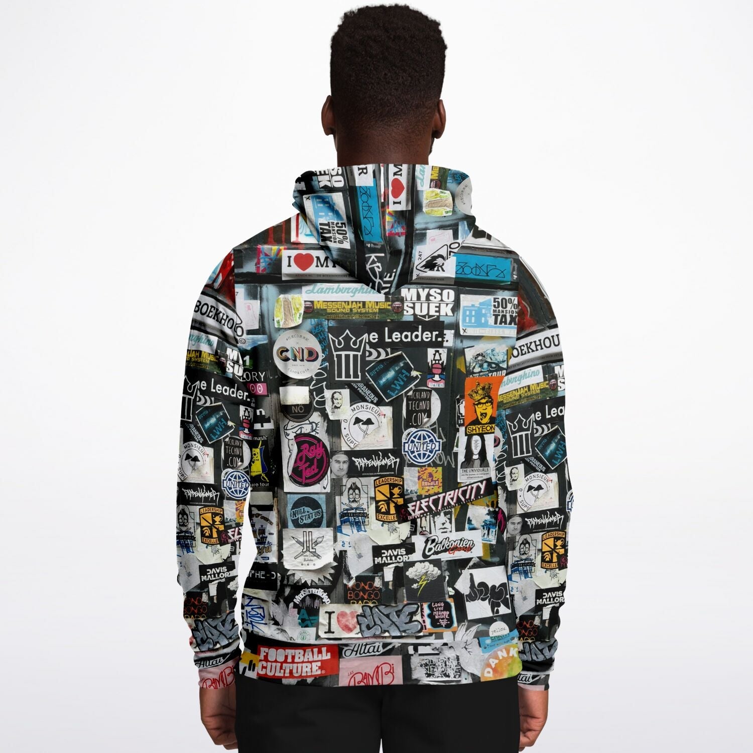 Streetwear Hoodie | Graffiti Street Art Amsterdam Patches Camo Colors