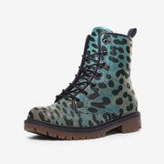 Leopard Boots | Lightweight Leather | Blue & Orange Safari Camo Colors