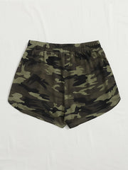 Women's Plus Size Camo Shorts: Tie Front, Spring & Summer Style Camo Colors