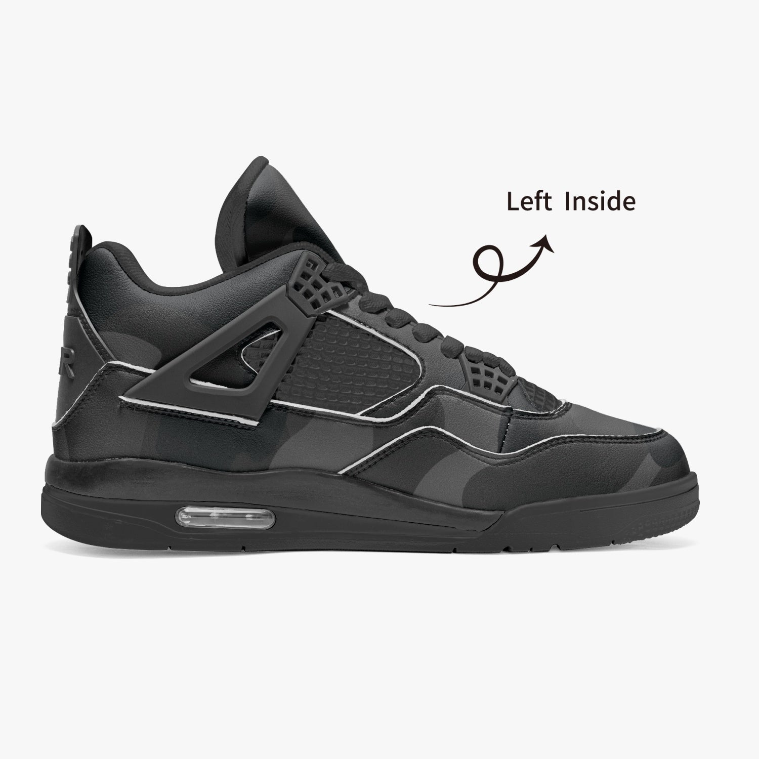 Camo Jordans AJ4 | Black Camo Colors