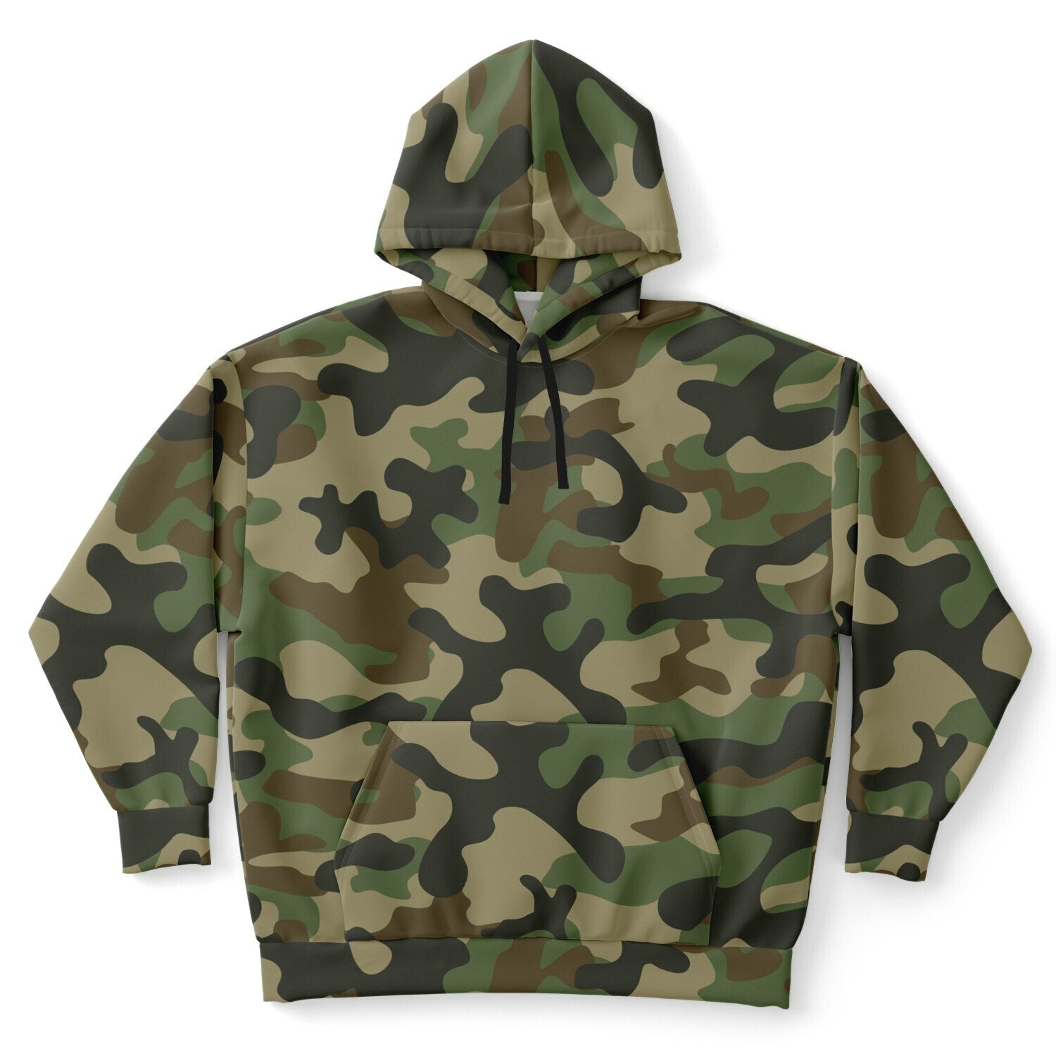 Plus-size Camo Hoodie in Military Brown Camouflage Print | Camo Colors