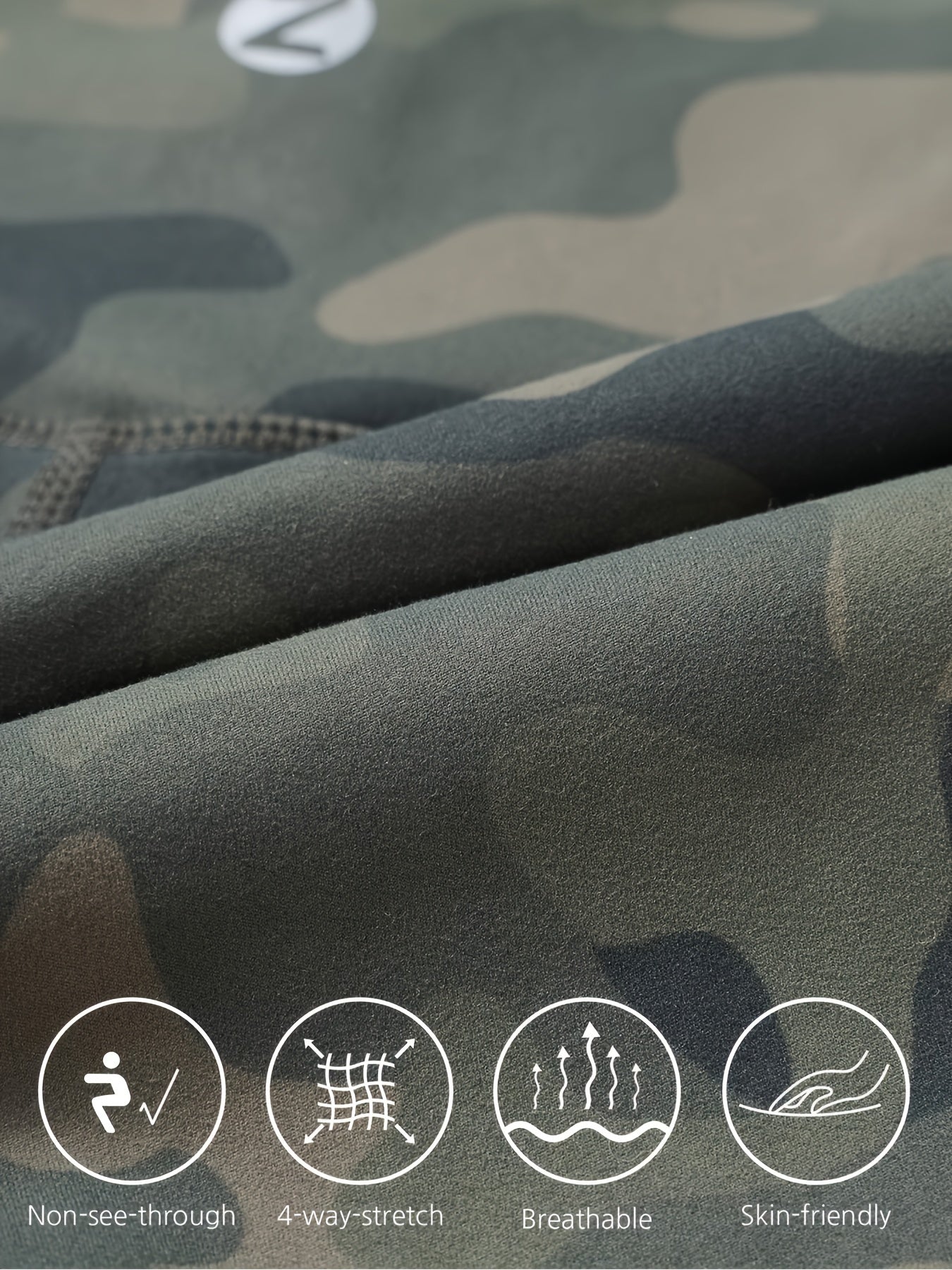 Women's Biker Shorts: High-Waisted, Hidden Pockets, Athletic Wear Camo Colors