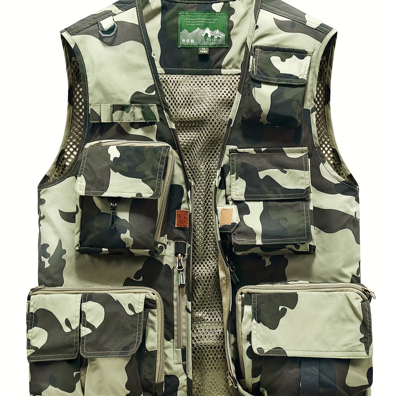 Men'n Stylish Spring And Autumn Multi-Pocket Work Vest Camo Colors